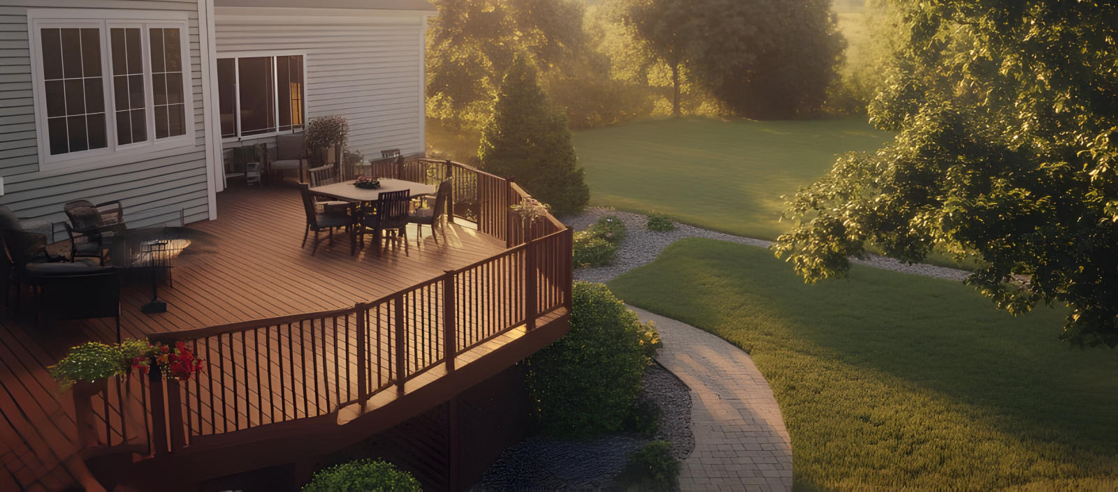 a custom deck we built on a home in Monkey Island OK